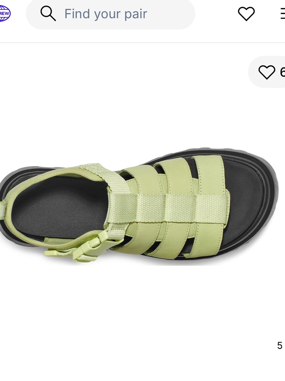 UGG Lime Green Platform Fisherman Sandals - Picture 7 of 8